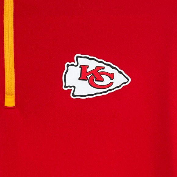 Kansas City Chiefs Quarter Zip Pullover Red Gold Swifties Game Day Top Large - Picture 5 of 10
